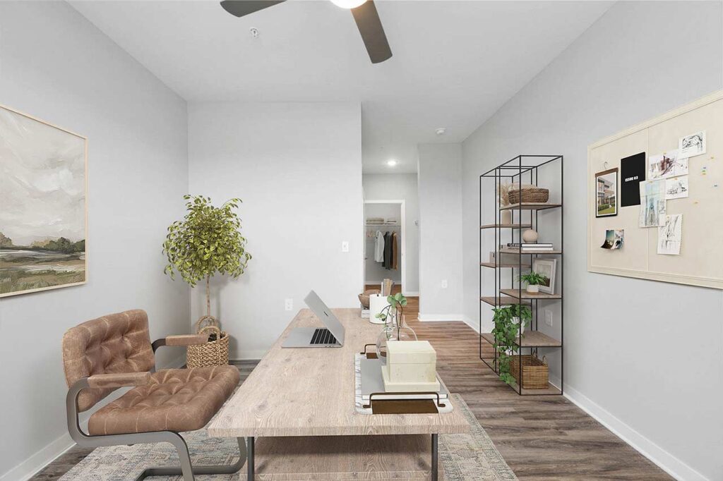 Ewing Heights apartment interior furnished living room